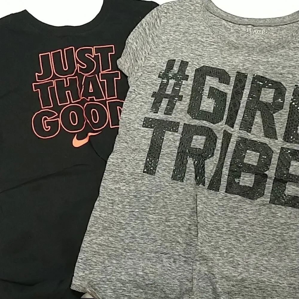 Nike Girls size Large Tees black gray